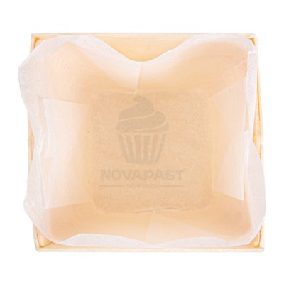 Barquilha Madeira com Papel Silicone 5x5x4,5cm - 25 un.