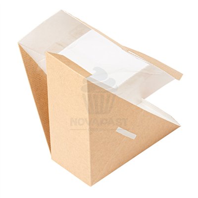 Caja para sándwich kraft con ventana: elegancia y frescura
