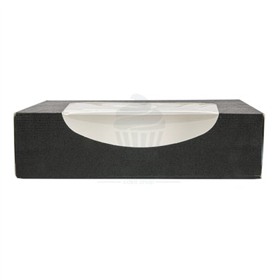 Caixa Snack Preta com Janela 17,5x12x4,5 cm