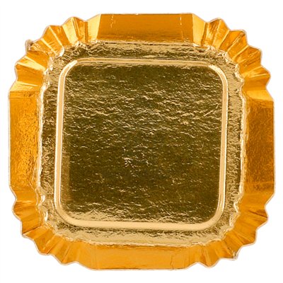 Mini Pratos Quadrados Dourados 5,5cm - Elegância e Estilo