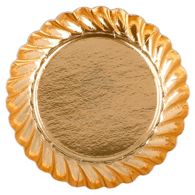 Mini Pratos Redondos Ouro Ø5cm - Pacote com 100 Unidades