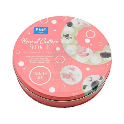 PME Set of 19 Circular Cutters: Precision in Stainless Steel.