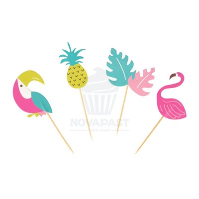 "Set Tropical PME: 24 Cápsulas y Toppers para Repostería Creativa"