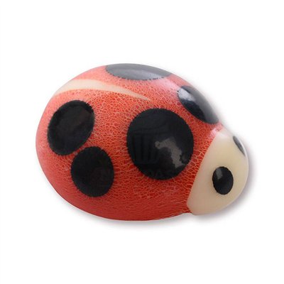 MODECOR Box of 100 Pure White Chocolate Ladybugs