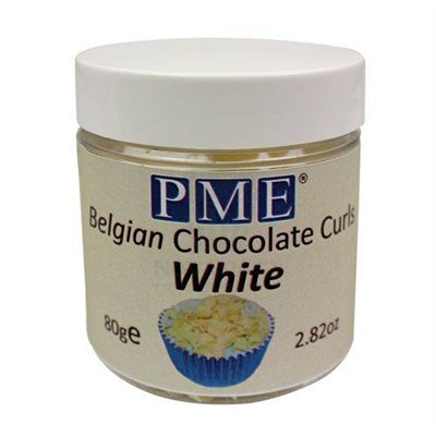 PME Belgian White Chocolate Shavings 85g - Premium Delight