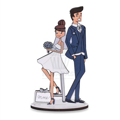 Figura de Noivos Modecor: Elegância para Seu Bolo