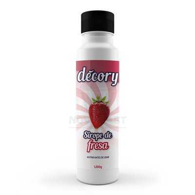 Délicieux sirop de fraise Decory - Bouteille 1,2 kg