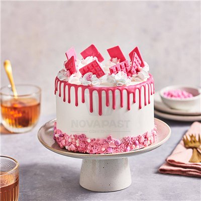 Decoração Perfeita: Choco Drip Rosa 180g FunCakes