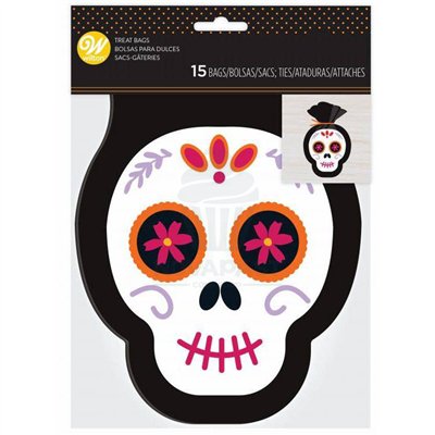 Wilton Set of 15 Skull HW Bags for Unique Treats