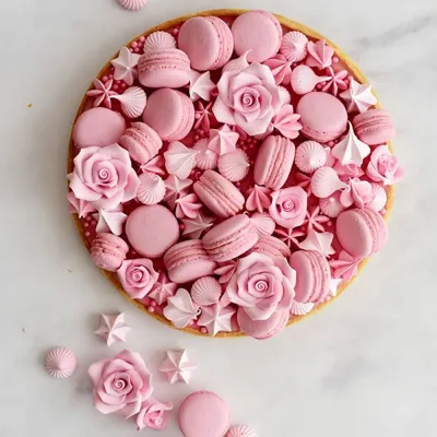 "Decora con 24 Rosas de Azúcar Grandes de 5 cm en Color Rosa"