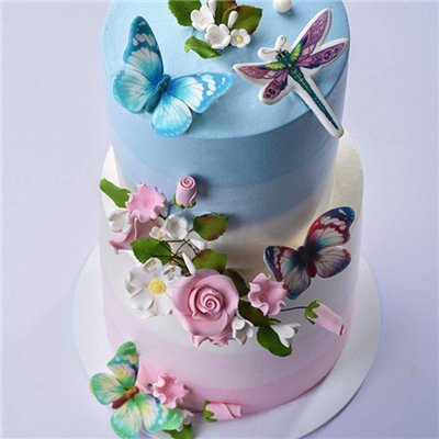 Mariposas de Açúcar Coloridas - Caixa com 16 Unidades