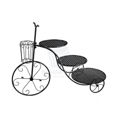 Expositor de Bolo Bicicleta Preto 3 Andares