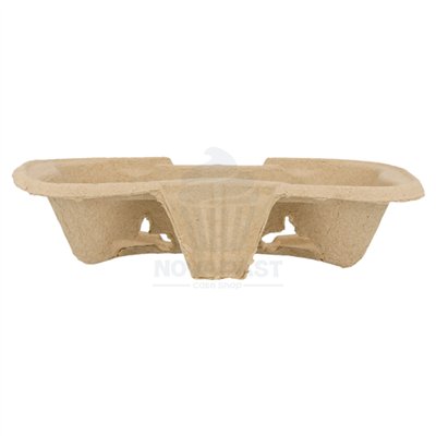 Cardboard cup holders for 2 cups, pack of 100 units