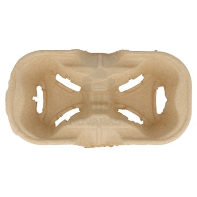 Cardboard cup holders for 2 cups, pack of 100 units