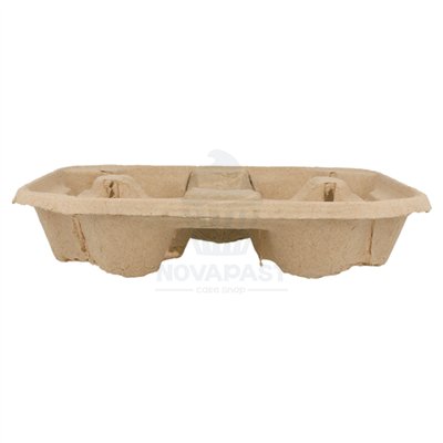 Portavasos en carton pour 4 verres - 22x22 cm (100 pcs)