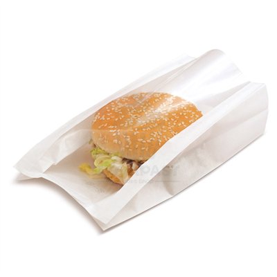 White Kraft Bags 16x21 cm with Window - Pack of 100