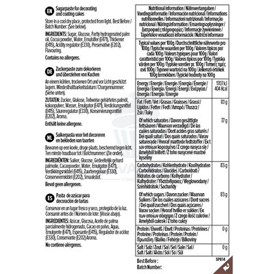 "Pasta de Azúcar Marrón PME Fondant - 250 gramos para Repostería"