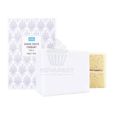 PME White Sugar Paste Fondant 1kg - Ideal for Decorating