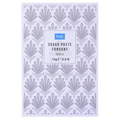 PME White Sugar Paste Fondant 1kg - Ideal for Decorating