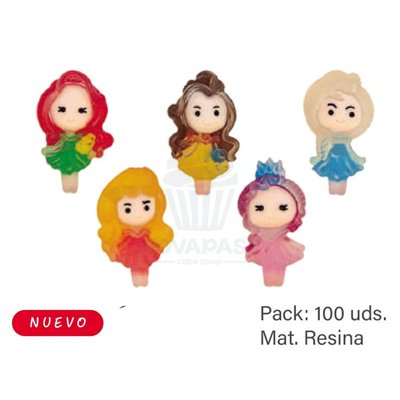 Roscos Princesas 2D 30mm - Caixa com 100 unidades