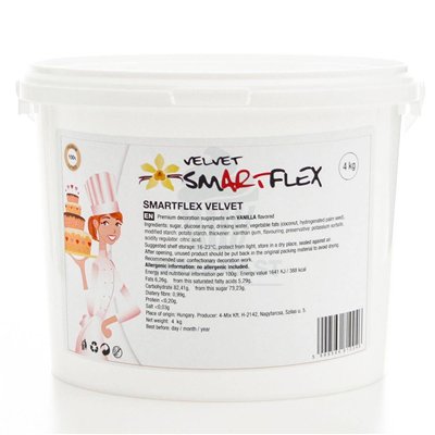Fondant Blanco Vainilla Smartflex 4 kg: Perfecto para Pasteles