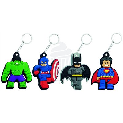Chaveiros Roscon Super-Heróis 40mm - Caixa com 100 unidades