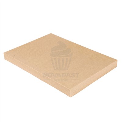 Couvercle Kraft pour Boîte Traiteur 36,4x25,5x3 cm