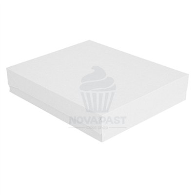 Caixa Branca Lisa 23x17x4,5 cm para Doces e Bolos