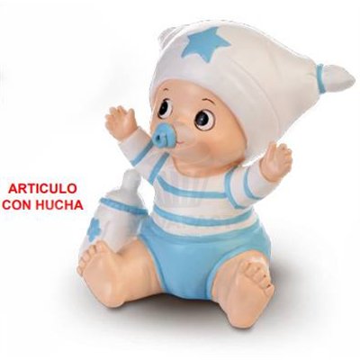 Figura de Bebe para Batizado - Modecor Hucha Menino