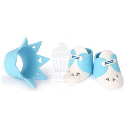 Décorations en sucre bébé bleu - Set de 12 pièces