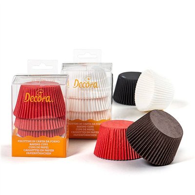 Set of 60 Black Paper Capsules 55x45 mm - Decora