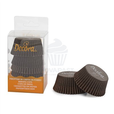 Set of 60 Brown Paper Baking Cups