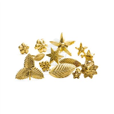 Set of 13 French Brass Shapes for Flowers - Decora