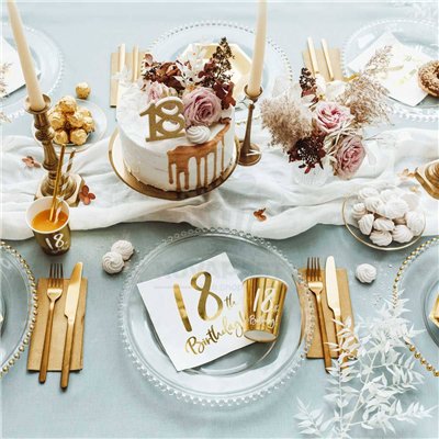 Vela Dourada Nº 4 10cm PARTYDECO - Elegância Festiva