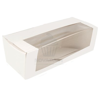 Caixa Tronco Branca com Janela 26x11x8cm - Elegância e Praticidade