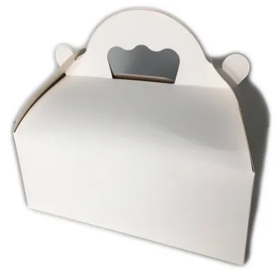 "Caja Blanca con Asas 20x18, Altura 7cm - Ideal para Pastelería y Panadería"