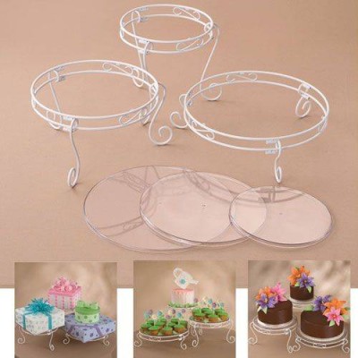 WILTON SET 3 DE SOPORTES TARTAS BLANC 20/25/30 CM